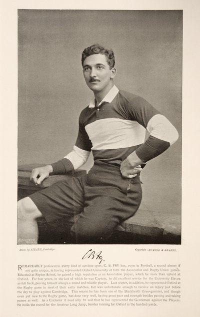 C.B. Fry, a híres futballistákból, 1895 alkotó: English Photographer